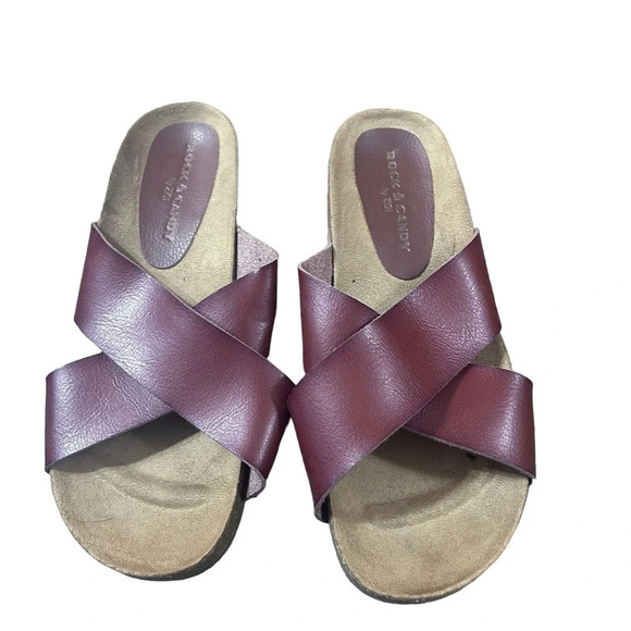 Rock and Candy Caragan Leather Slides size 6 - Picture 1 of 7